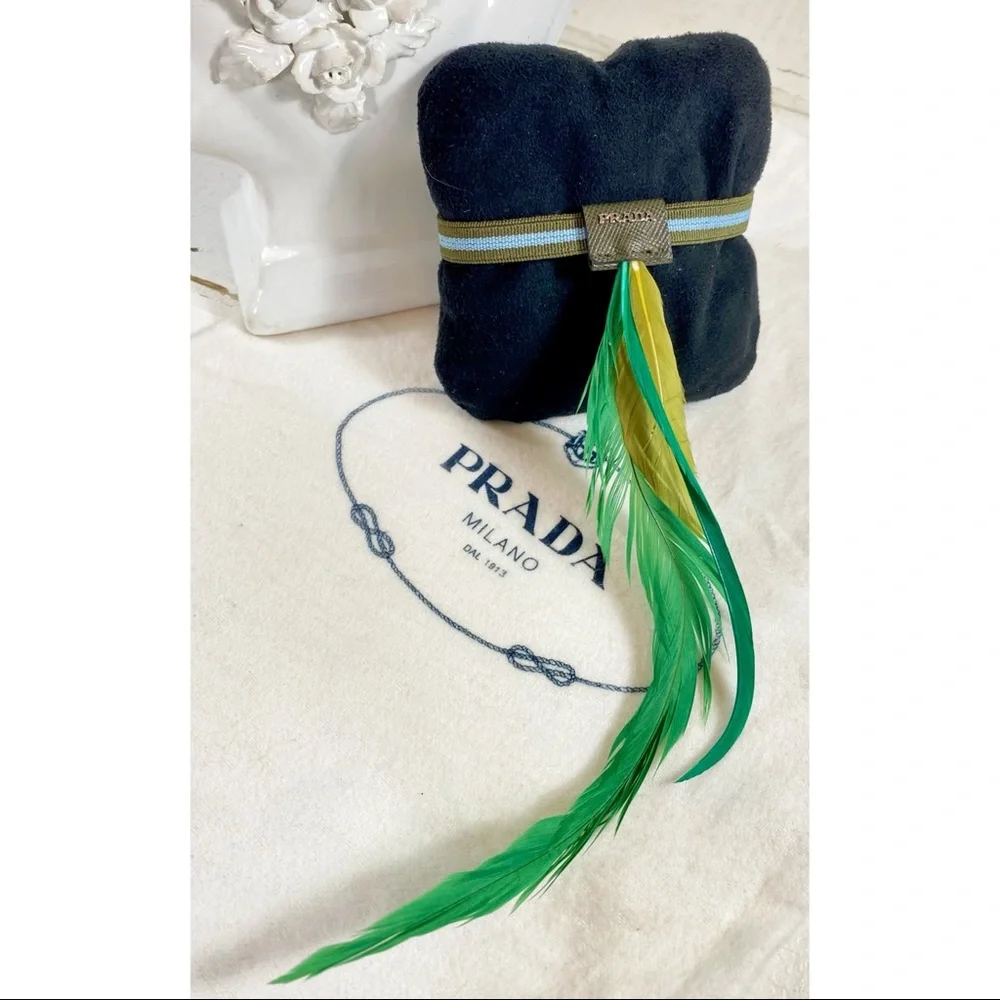 Prada Rare Couture Multi Feather Snap Bracelet
